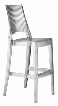 Дизайнерски бар стол в сиво